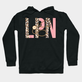 Cute Leopard LPN Licensed Practical Nurse  Week Hoodie